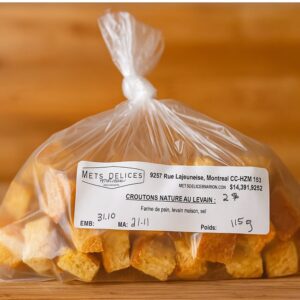 Croûtons nature au levain